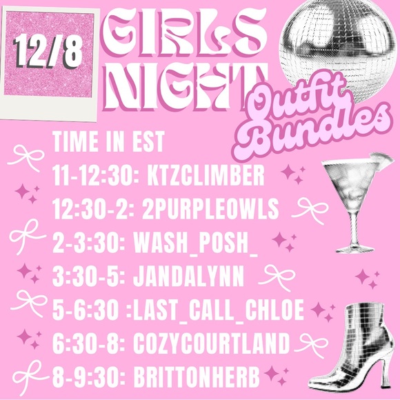 12/8 Girls Night PFF Parade 🪩💕✨ - Picture 1 of 2